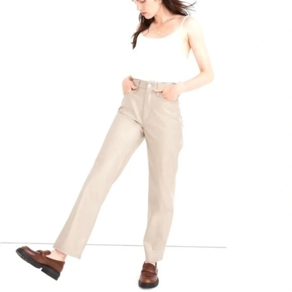 Madewell The Perfect Vintage Straight Jean: Faux Leather Edition